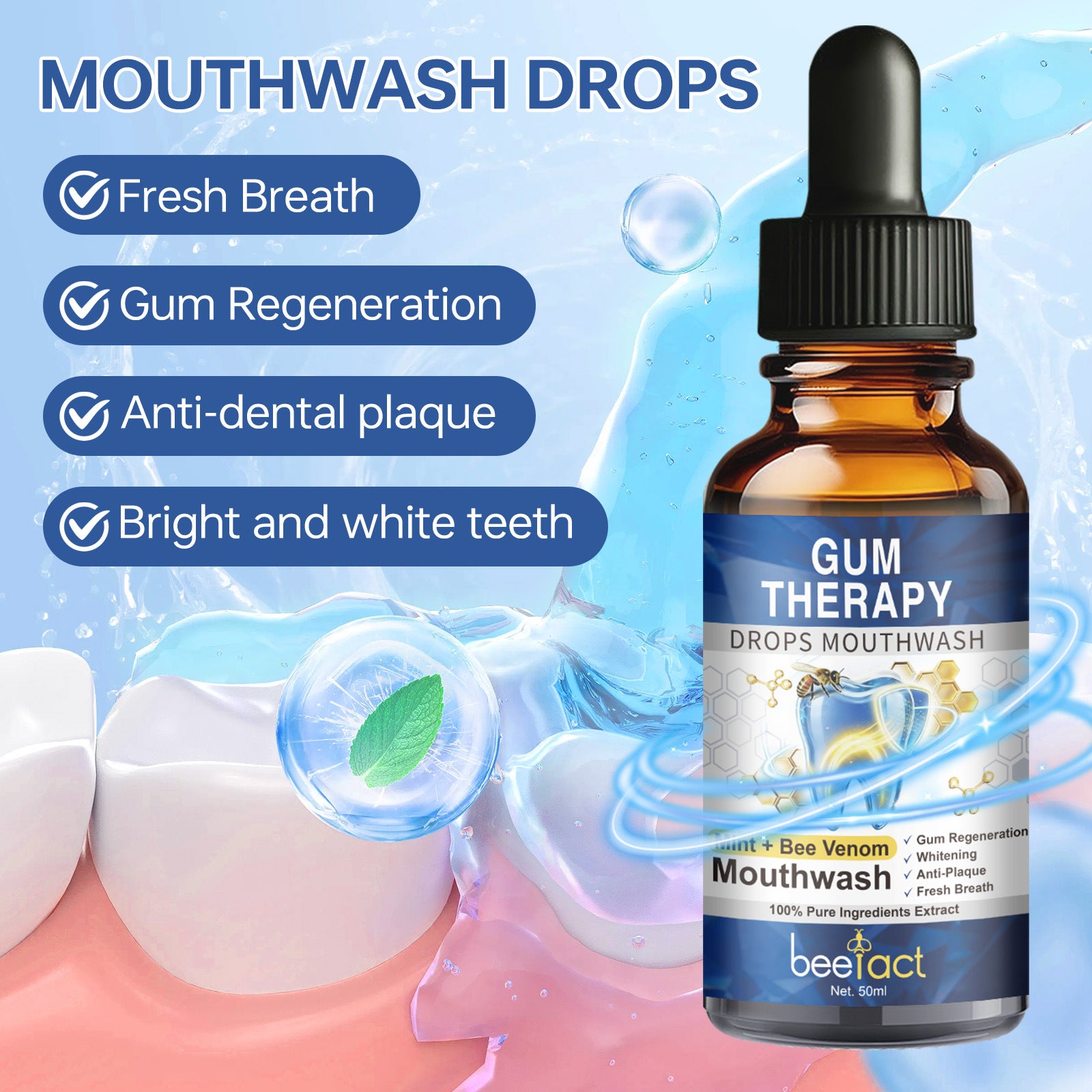 Mint Mouthwash Drops – Fresh Breath & Oral Care (50ml)