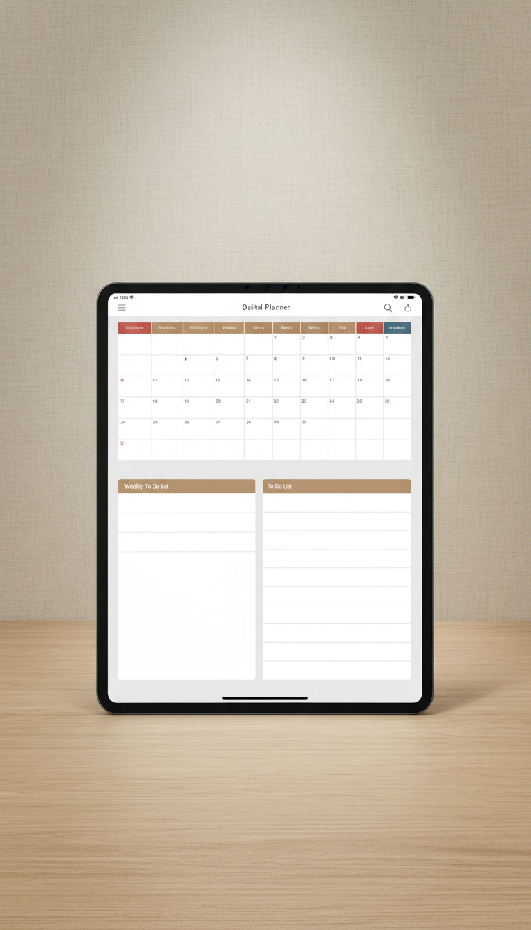 Customizable digital planner PDF