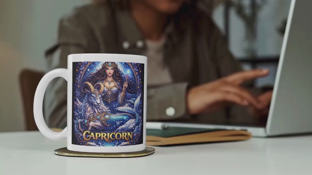 Capricorn Zodiac Mug with Color Inside