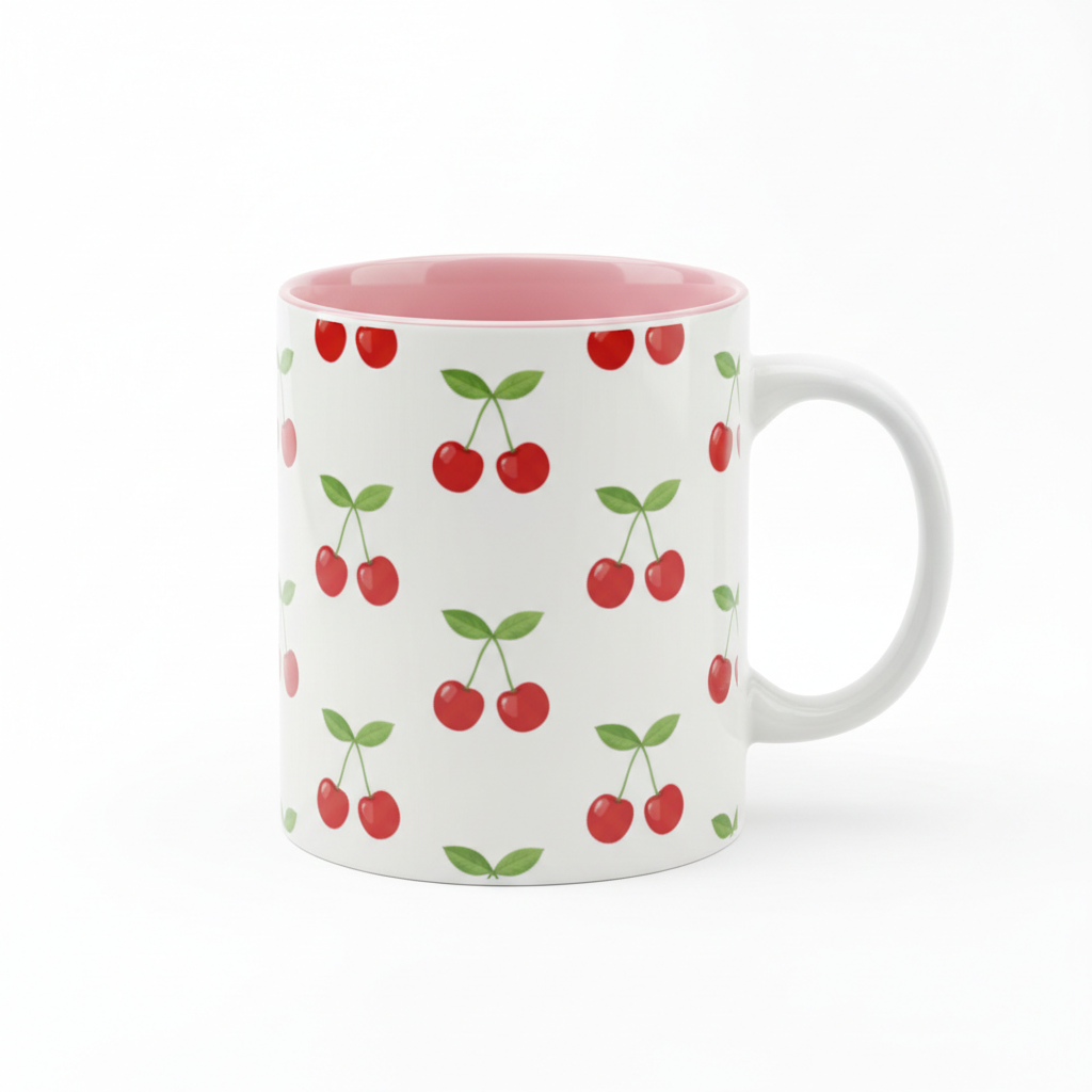 Taza con interior rosa