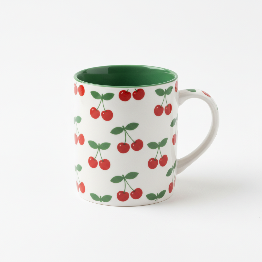 Taza con interior verde