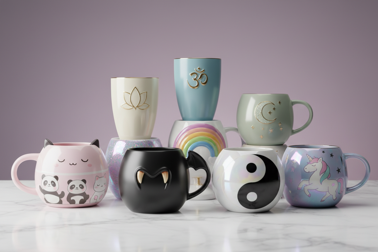 Variedad de tazas para sección inferior